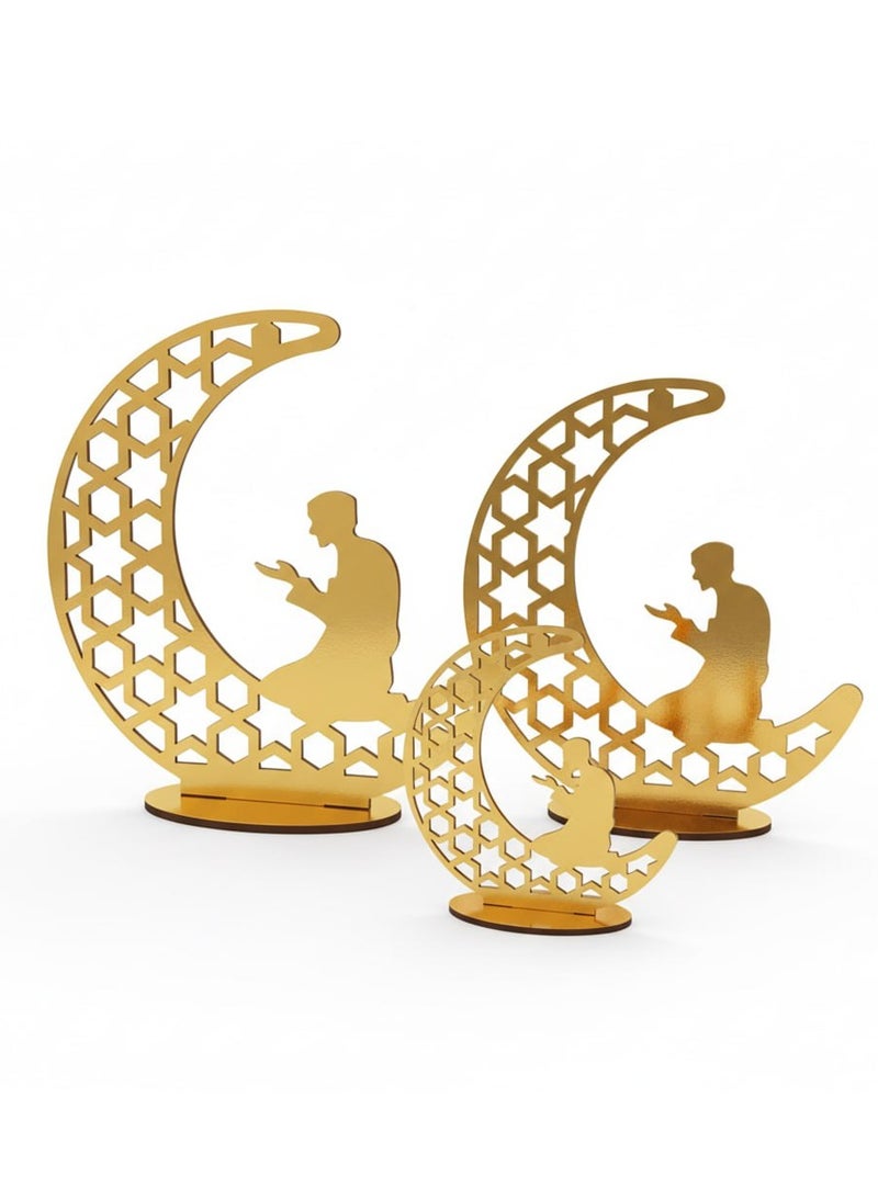 Ramadan Crescent Holders Set 3 Different Sizes - Image 1